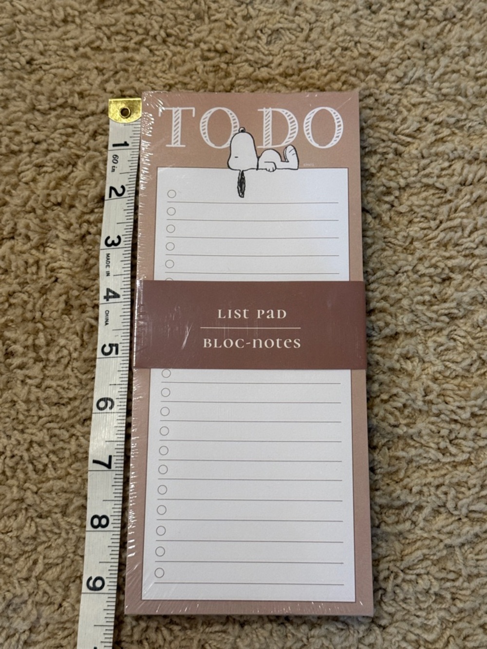 Snoopy To-Do List Pad in Beige - List Pad Bloc-Notes - Picture 9 of 10